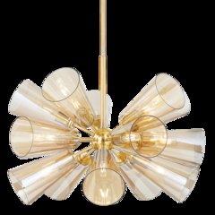 Hartwood Chandelier, Aged Brass
