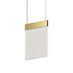 V Panels Pendant, Brass