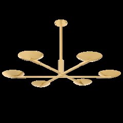 Johnson Chandelier, Aged Brass