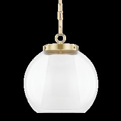 Sasha Pendant, Aged Brass