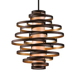 Vertigo Chandelier, Bronze Leaf