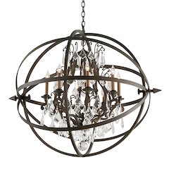 Byron Chandelier, Hand-Worked Iron