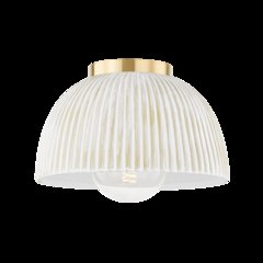 Eloise Flush Mount, Aged Brass