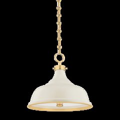 Painted No. 1 Pendant, Aged Brass