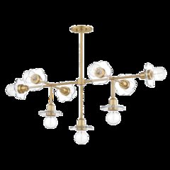 Alexa Chandelier, Aged Brass