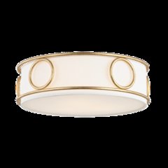 Jade Flush Mount, Gold Leaf