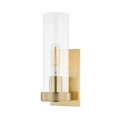 Briggs Wall Sconce, Aged Brass