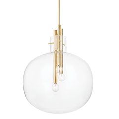 Hempstead Pendant, Aged Brass