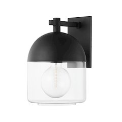 Zephyr Exterior Wall Sconce, Texture Black
