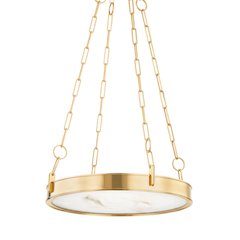 Kirby Chandelier, Aged Brass