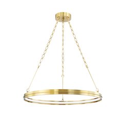 Rosendale Chandelier, Aged Brass