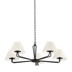 Ozias Chandelier, Black Iron