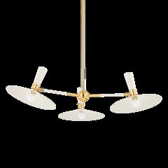 Milena Chandelier, Aged Brass