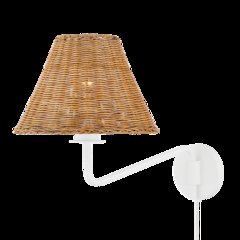 Issa Plug-In Sconce, Texture White