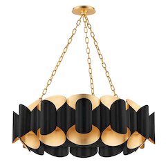 Banks Chandelier, Gold Leaf