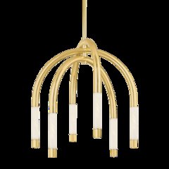 Zeme Chandelier, Vintage Polished Brass