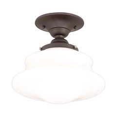 Petersburg Semi Flush, Old Bronze