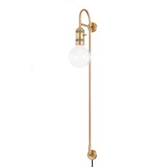 Dean Plug-In Sconce, Patina Brass