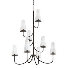 Marcel Chandelier, Textured Bronze