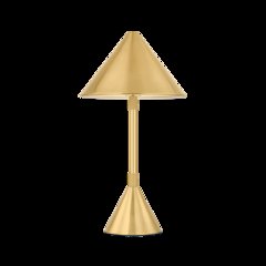 Salma Rechargeable Table Lamp, Aged Brass