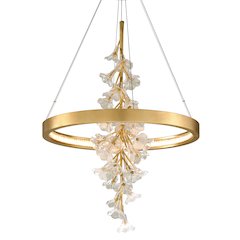 Jasmine Chandelier, Gold Leaf