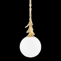 Victoria Pendant, Vintage Gold Leaf