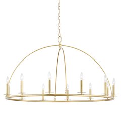 Howell Chandelier, Aged Brass