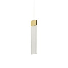 V Panels Pendant, Brass