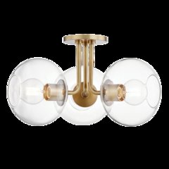 Margot Semi Flush, Aged Brass