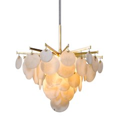 Serenity Chandelier, Gold Leaf