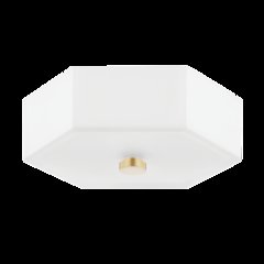 Lizzie Flush Mount, Aged Brass
