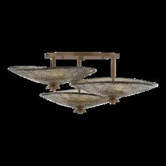 Alba Semi Flush, Old World Brass