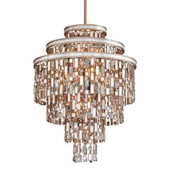 Dolcetti Chandelier, Champagne Leaf