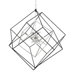 Roundout Chandelier, Polished Nickel