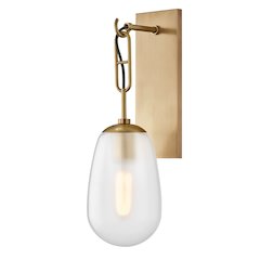 Bruckner Wall Sconce, Aged Brass