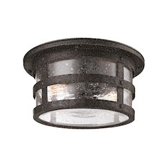 Barbosa Exterior Flush Mount, Aged Pewter