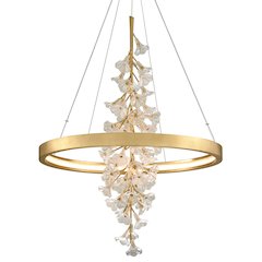 Jasmine Chandelier, Gold Leaf