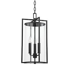 Percy Exterior Pendant, Texture Black