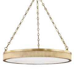Lynden Chandelier, Aged Brass