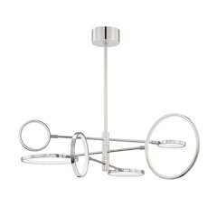 Saturn Chandelier, Polished Nickel