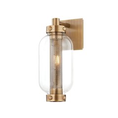 Atwater Exterior Wall Sconce, Patina Brass