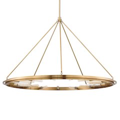Chambers Chandelier, Aged Brass