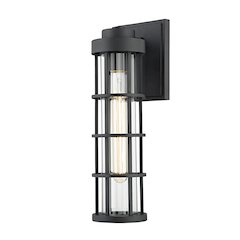 Mesa Exterior Wall Sconce, Texture Black
