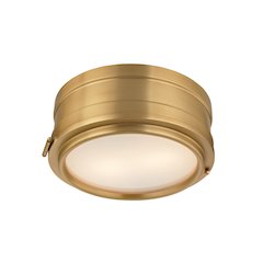 Rye Flush Mount, Aged Brass
