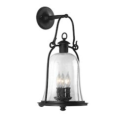 Owings Mill Exterior Wall Sconce, Texture Black