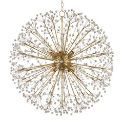 Dunkirk Chandelier, Aged Brass