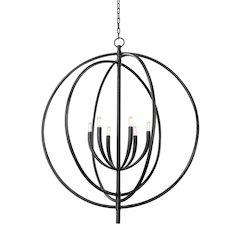 Fillea Chandelier, Black Iron
