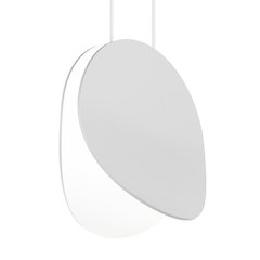 Malibu Discs Pendant, Satin White