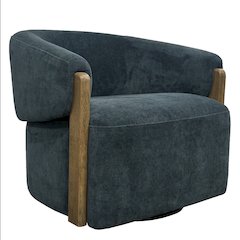 Finley - Island Teal Swivel Accent Chair