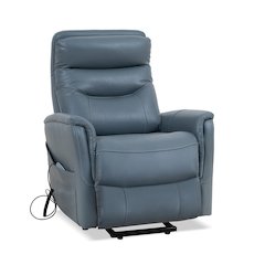Gemini - Softy Azure Power Lift Recliner with Articulating Headrest